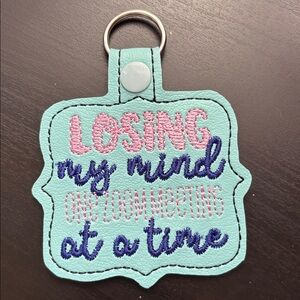 Blue Embroidered Keychain/bag charm
Losing my mind one zoom meeting at a time